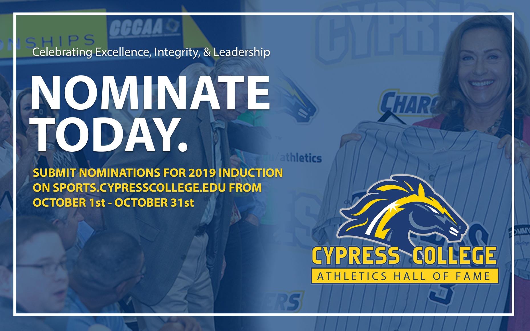 Cypress College Athletics – Call for 2019 Hall of Fame Nominations