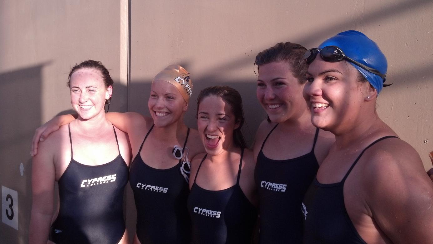 Women's Swimming came in 7th at Mt SAC