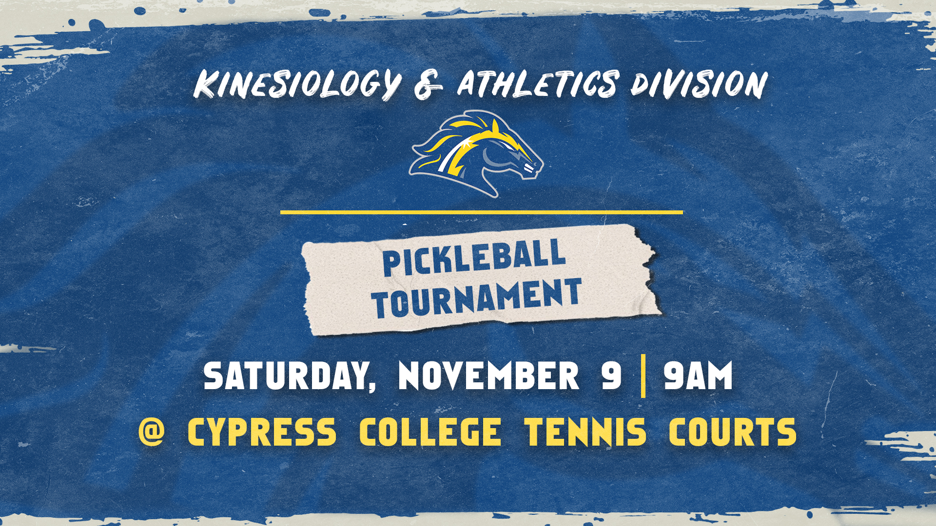 Cypress College Athletics Announces Pickleball Tournament Fundraiser on November 9th