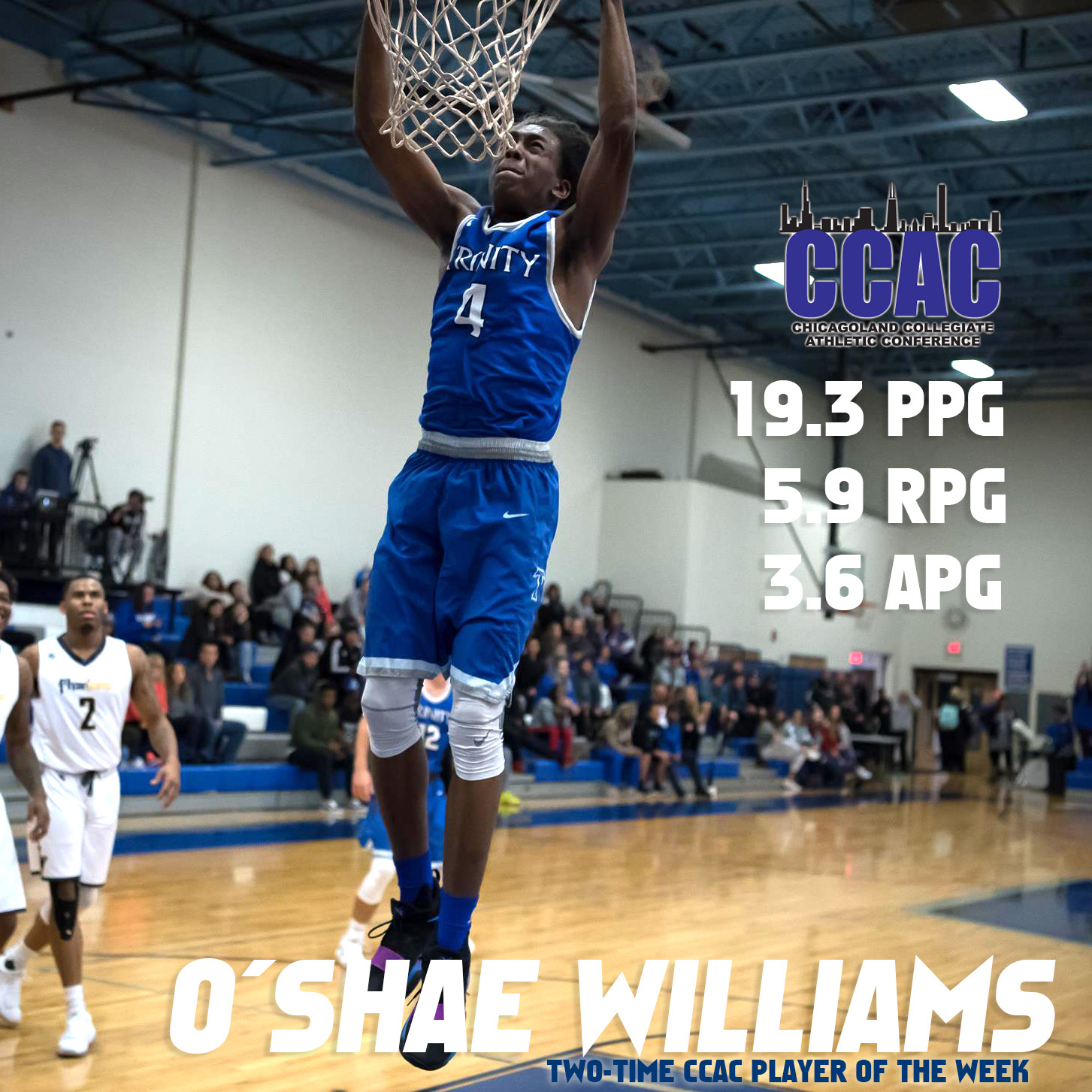 Former Charger O'Shae Williams Showcasing Talent in CCAC