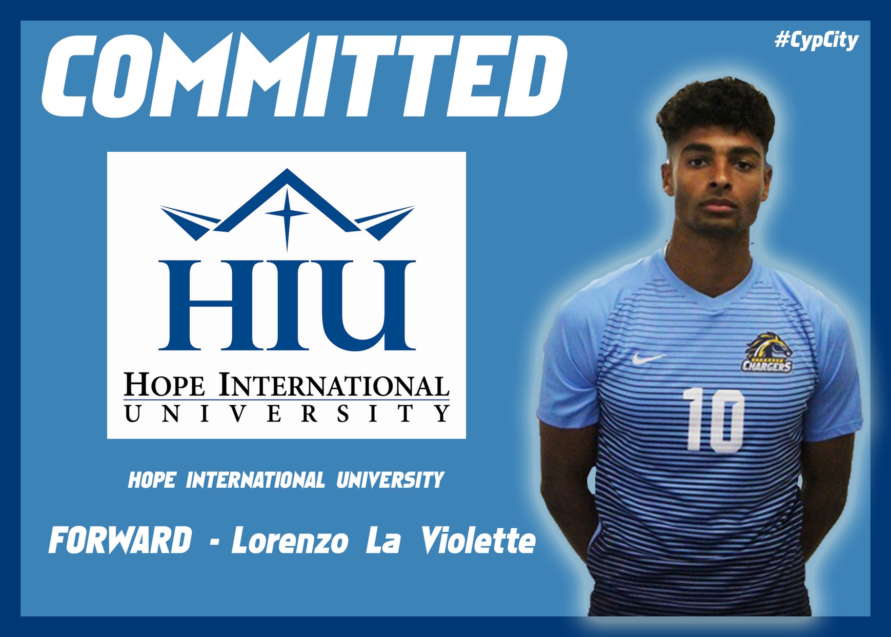 Two Chargers Commit to Hope International University