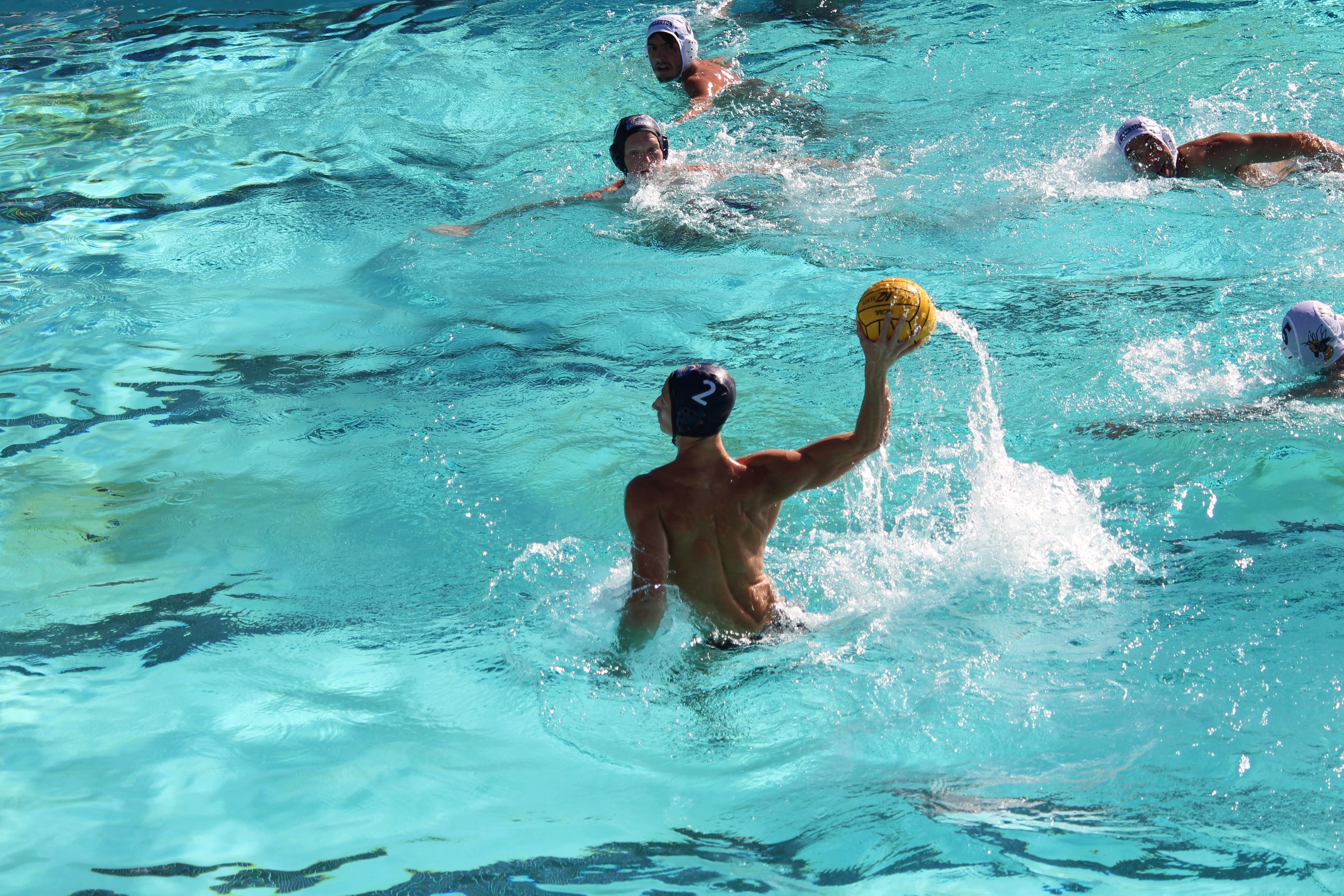 Men's Water Polo Secures First OEC Victory against Fullerton, 22-3