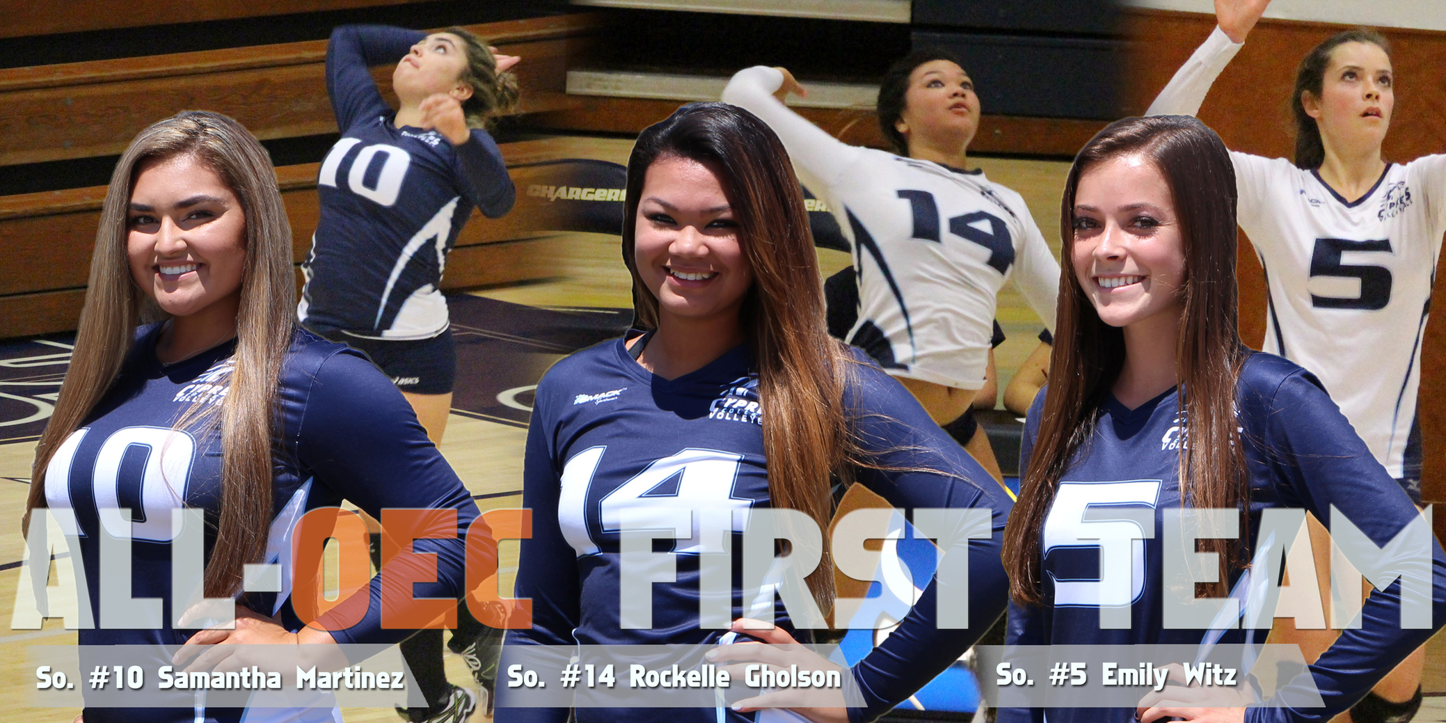 Cypress College Volleyball Program Headlines State and Conference Awards