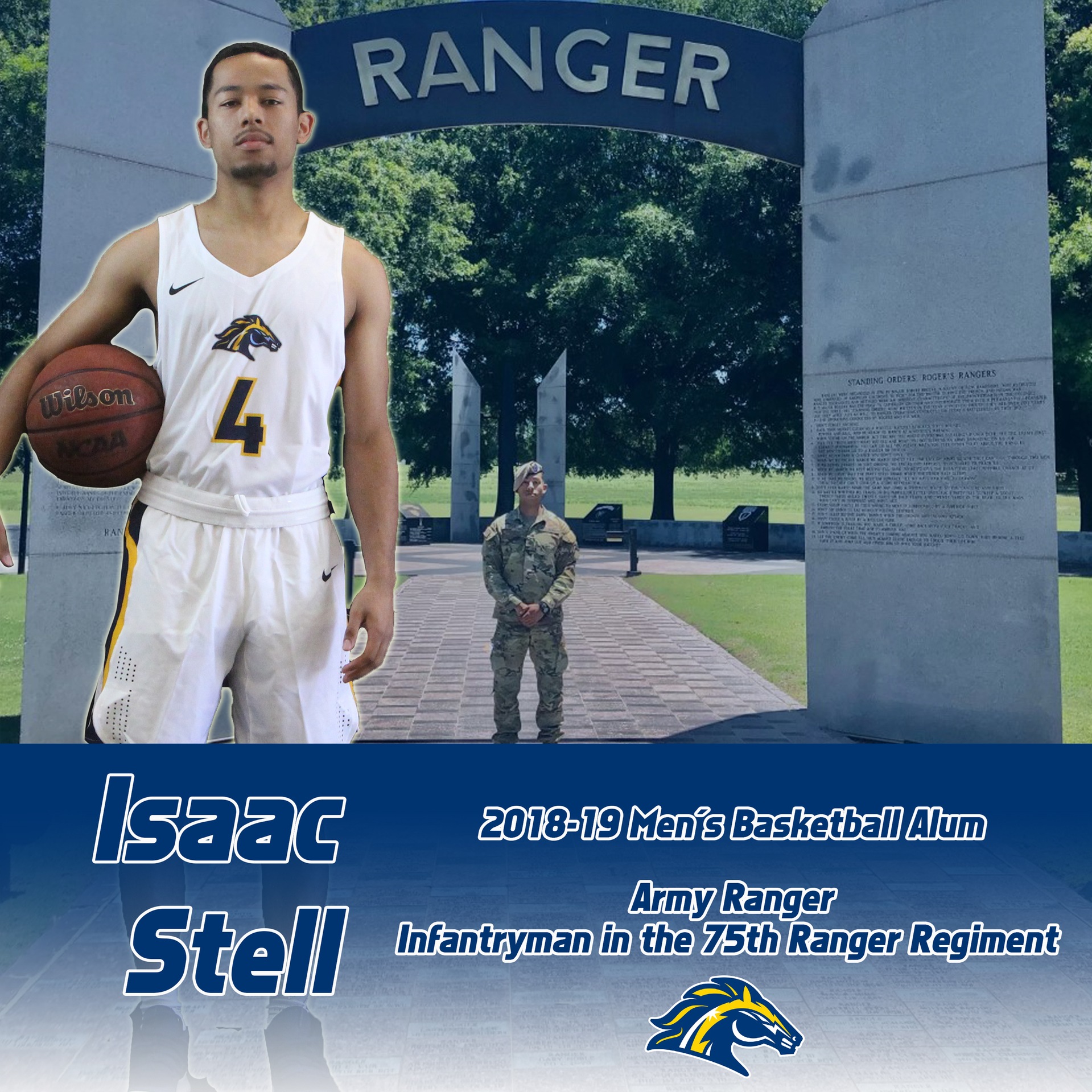 Former Men's Basketball Player, Now Army Ranger, Isaac Stell Shares His Story