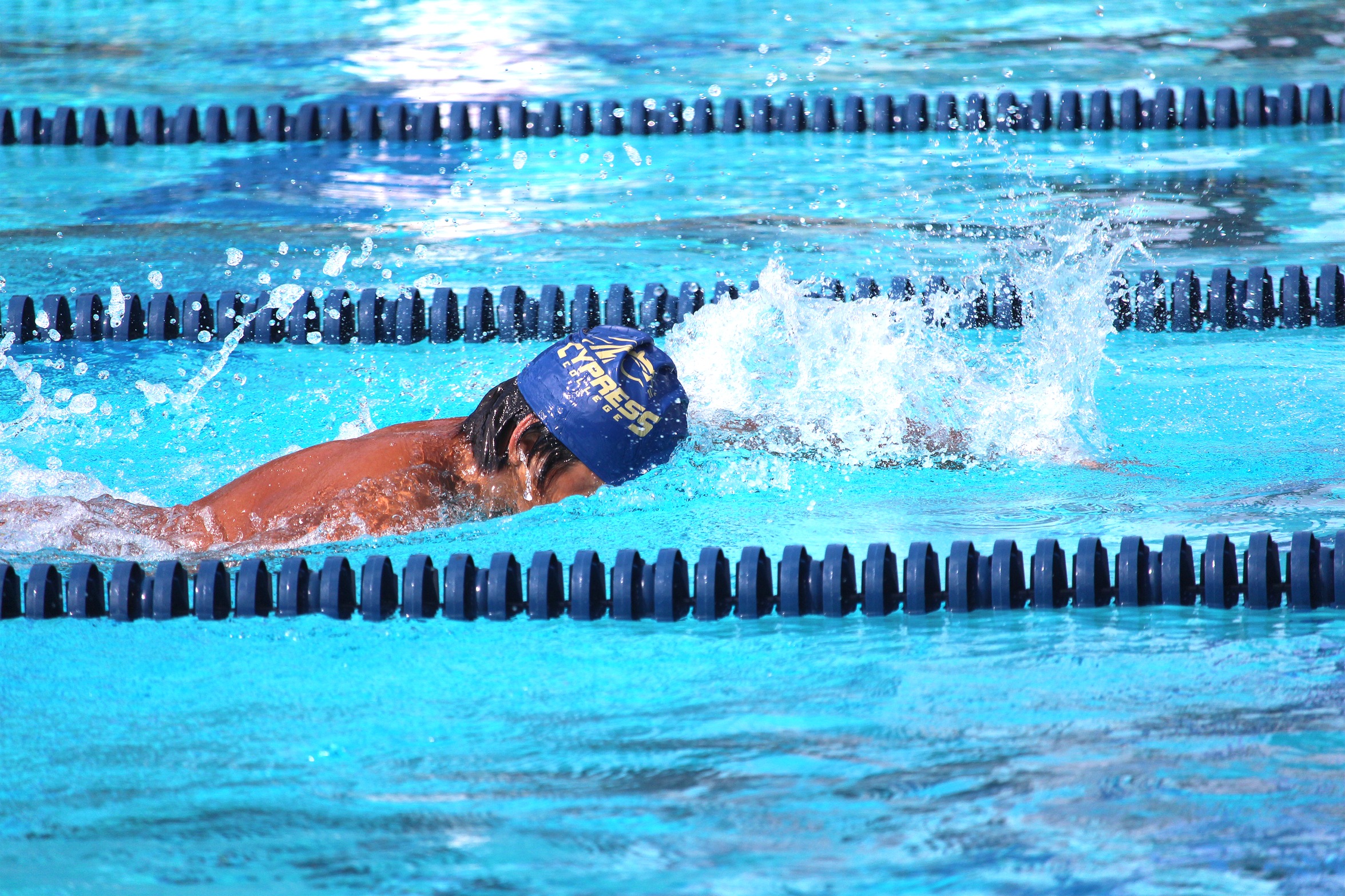 Cypress Men's Swim Compete in their First Meet of the Season